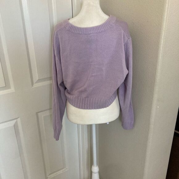 Divided by H&M Lilac Button-Up Cardigan Sz M - Picture 2 of 3